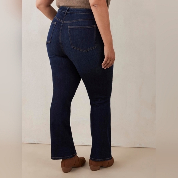 Penningtons Bootcut Jeans DC Dark Wash Stretchy High Waisted Rise Long Tall New - Picture 14 of 14